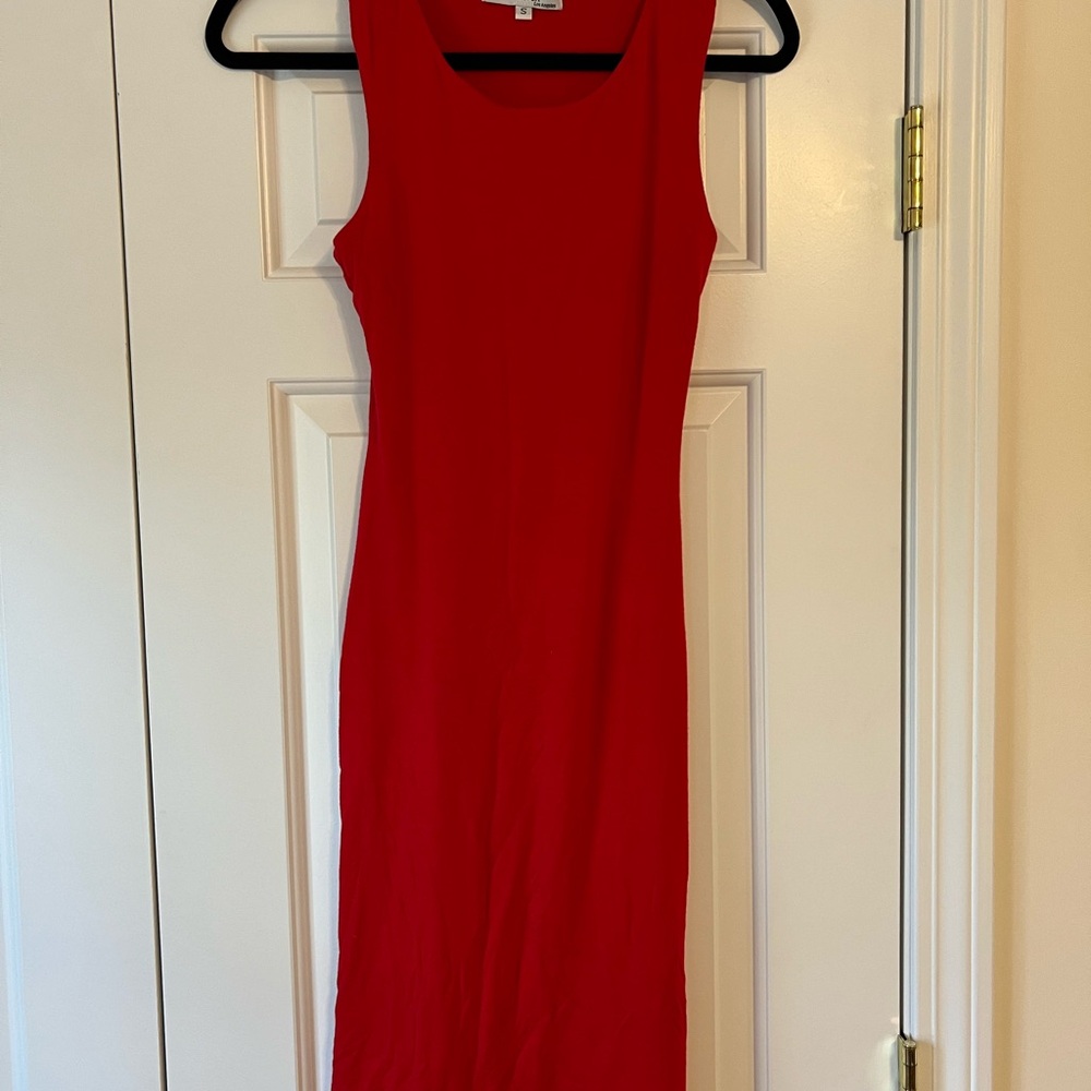 Velvet Torch Vibrant Red Midi Dress